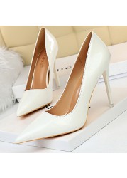 BIGTREE Shoes Woman Pumps Patent Leather High Heels Shoes Women Basic Pump Wedding Shoes Female Stiletto High Heels Women Shoes Plus Size 43