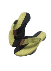 men summer flip flops beach sandals anti-slip casual flat shoes patchwork slippers home slippers for men