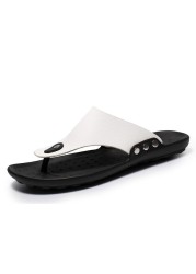 Slippers summer flip flops for men beach slippers sandals brown comfortable shoes non-slip bathroom shoes men slides