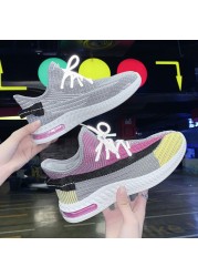 Women's casual shoes new coconut women's shoes fashion popular sneakers weave breathable lightweight non-slip thick sole mesh shoes