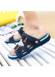 LaiCai Sanda Men Slippers Outdoor Leisure Summer Flip Flops Man Sandals Bathroom Inside Out Beach Mens Shoes