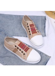 Trainers Canvas Flat Shoes Women Running Shoes Vulcanizing New Women Spring Autumn Sneakers Ladies Casual Sneakers Big Size 43