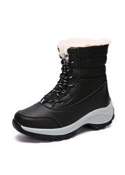 Winter Women Boots High Quality Keep Warm Ankle Snow Boots Woman Lace-up Comfortable Ladies Boots Platform Boots Women Booties