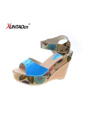 Women Sandals Summer Platform Wedges Casual Shoes Floral Ladies Super High Heels Open Toe Women Slippers Sandalias Zapatos Mujer