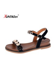 Women's Leather Sandals 2021 Summer New Versatile Student Platform Platform Roman Muffin Fashion Fantasy Shoes