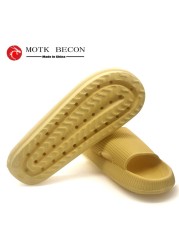 men slippers thick platform slippers summer beach eva soft sole sandal men ladies indoor leisure bathroom anti-slip shoes