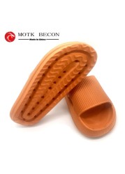 men slippers thick platform slippers summer beach eva soft sole sandal men ladies indoor leisure bathroom anti-slip shoes