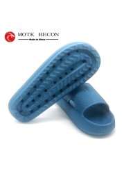 men slippers thick platform slippers summer beach eva soft sole sandal men ladies indoor leisure bathroom anti-slip shoes