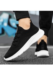 Women Men Sneakers Mesh Breathable Running Shoes Male Lightweight Sneakers Couple Sneakers Man Casual Shoes 35-47