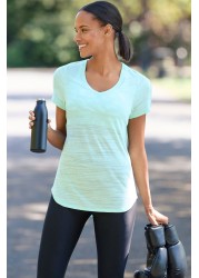 Next Active Sports Short Sleeve V-Neck Top Regular