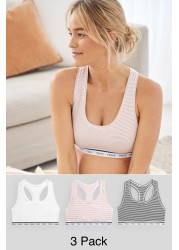 Cotton Crop Tops 3 Pack