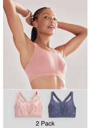 Next Active Sports High Impact Crop Tops 2 Pack