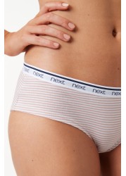 Cotton Rich Logo Knickers 4 Pack Short