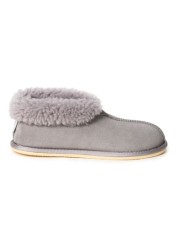 Celtic & Co. Ladies Grey Sheepskin Bootee Slippers