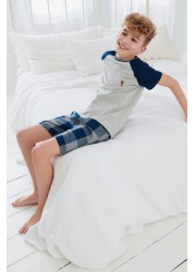 2 Pack Check Short Pyjamas (3-16yrs)