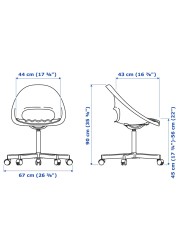 LOBERGET / BLYSKÄR Swivel chair with pad