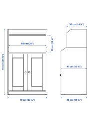 HAUGA Cabinet with 2 doors