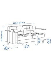 LANDSKRONA Two-seat sofa