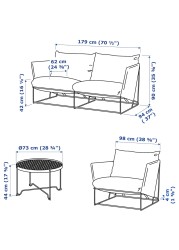 HAVSTEN 4-seat conversation set, in/outdoor