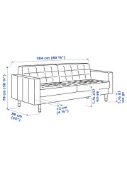 LANDSKRONA 3-seat sofa