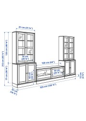 HAVSTA TV storage combination/glass doors