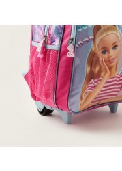 Simba 5-Piece Barbie Print Trolley Backpack Set