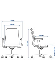 MULLFJÄLLET Conference chair with castors