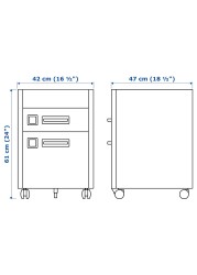 IDÅSEN Drawer unit on castors