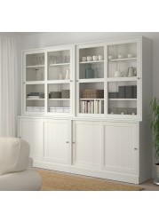 HAVSTA Storage comb w sliding glass doors