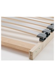 MALM Bed frame, high, w 4 storage boxes