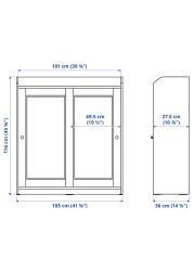 HAUGA Glass-door cabinet