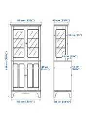 LOMMARP Cabinet with glass doors