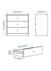 GURSKEN Bedroom furniture, set of 4