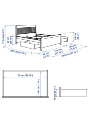 IDANÄS Bed frame with storage