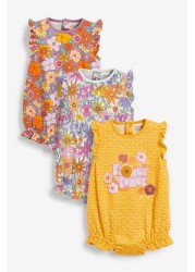 3 Pack Rompers (0mths-3yrs)