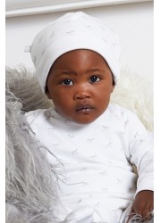 The Little Tailor White Sleepsuit, Hat, Booties Gift Set