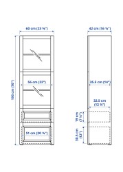 BESTÅ Storage combination w glass doors