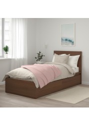 MALM Bed frame, high, w 2 storage boxes