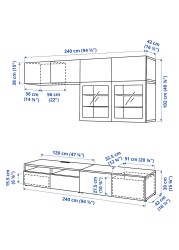 BESTÅ TV storage combination/glass doors