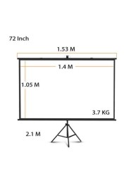 CRONY 72 Inches Tripod Projector Screen with Stand, Portable Foldable Projection Movie Screen Fabric