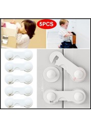 5pcs/lot Children's Security Protector Baby Care Multifunctional Child Baby Safety Lock Cabinet Wardrobe Drawer Door Safety Locks