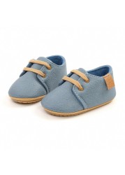 New Baby Shoes Retro Leather Boy Girl Shoes Multicolor Toddler Rubber Sole Anti-slip First Walkers Infant Newborn Moccasins