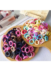 Toddler Hair Bands Baby Girl Children Headbands Colorful Elastic Hair Tie Nylon Scrunchie Hair Rope 50/100pcs Hair Accessories