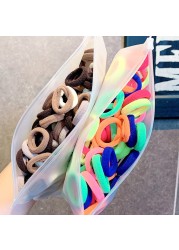 50pcs/set Kids Girls Candy Colorful Nylon Small Elastic Hair Bands Children Ponytail Holder Scrunchie for Headband Hair Accessories