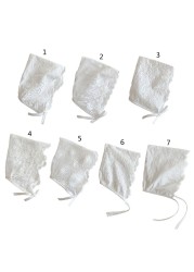 1pc 0-36M Baby Girls Lace Hats Korean Style Newborn Photography Props Flower Bonnet Hat Baby Princess White Caps