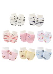 Baby Anti Scratch Gloves Soft Cotton Newborn Gloves Newborn Face Protection Anti Scratch Gloves Hand Protector Supplies For Baby Boys Girls