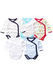 5pcs/lot Baby Bodysuits Autumn Newborn 100% Cotton Body Baby Long Sleeve Underwear Infant Jumpsuits Boys Girls Pajamas Clothes