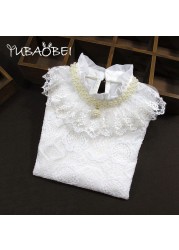 Spring Autumn Winter Girls Blouse Teen Girls Shirts Tops Cotton Lace Long Sleeve Girls Tops Shirt Kids Clothes For Kids