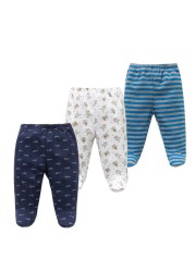 3pcs/lot Baby Pants 100% Cotton Autumn Spring Newborn Baby Boys Girls Pants Toddler Wear Infant Toddler Cartoon For Baby Clothes