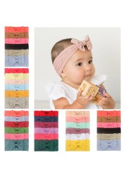 6pcs/set Baby Girls Lovely Bow Hairband Elastic Wide Headband Stretch Knot Headbands Turban Headdress Clothes Accessory